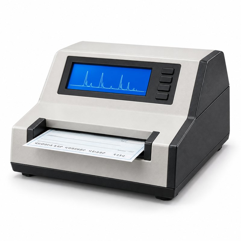 MICR verifier for testing check signal strength and banking compliance