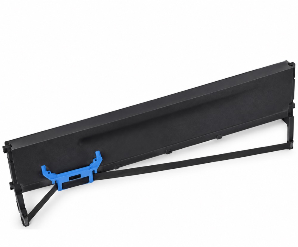 Printronix large-spool security ribbon, parts 175694-001 and 400394-001, with blue loading clip